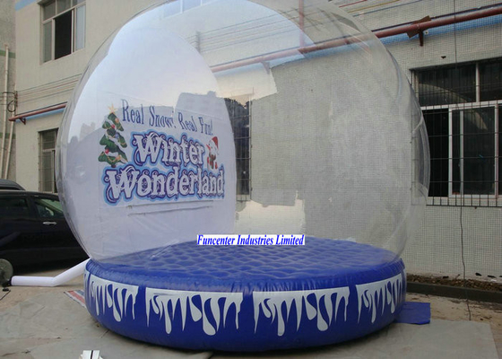 शीतकालीन वंडरलैंड Inflatable हिम ग्लोब विशाल व्यास के लिए विशाल सम्मिलित रिक्त स्थान