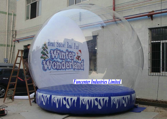 शीतकालीन वंडरलैंड Inflatable हिम ग्लोब विशाल व्यास के लिए विशाल सम्मिलित रिक्त स्थान