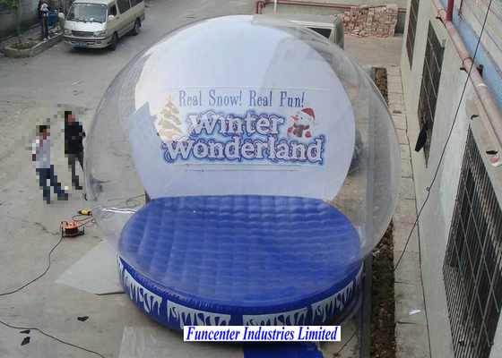 शीतकालीन वंडरलैंड Inflatable हिम ग्लोब विशाल व्यास के लिए विशाल सम्मिलित रिक्त स्थान