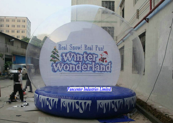 शीतकालीन वंडरलैंड Inflatable हिम ग्लोब विशाल व्यास के लिए विशाल सम्मिलित रिक्त स्थान