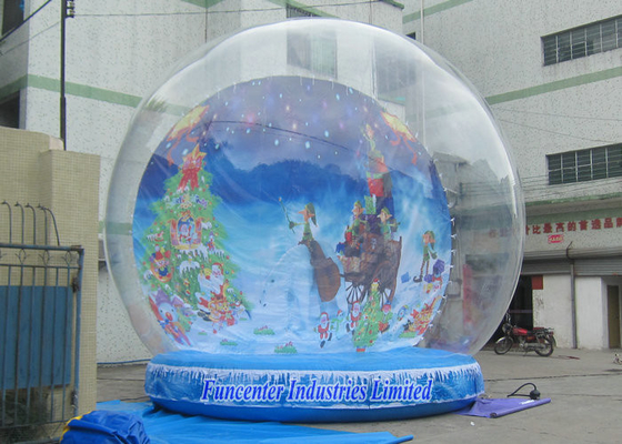 अवकाश पृष्ठभूमि Inflatable बर्फ ग्लोब टिकाऊ पीवीसी पदोन्नति कार्यक्रम के लिए
