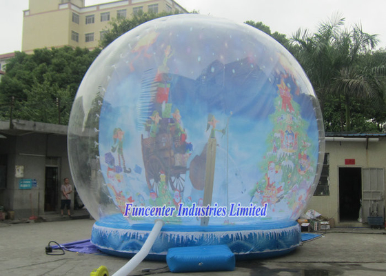 अवकाश पृष्ठभूमि Inflatable बर्फ ग्लोब टिकाऊ पीवीसी पदोन्नति कार्यक्रम के लिए