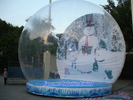 बर्फ ग्लोब Inflatable क्रिसमस सजावट, उड़ा ऊपर बर्फ ग्लोब सुरुचिपूर्ण डिजाइन