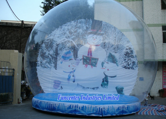 बर्फ ग्लोब Inflatable क्रिसमस सजावट, उड़ा ऊपर बर्फ ग्लोब सुरुचिपूर्ण डिजाइन