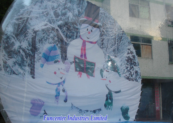 बर्फ ग्लोब Inflatable क्रिसमस सजावट, उड़ा ऊपर बर्फ ग्लोब सुरुचिपूर्ण डिजाइन