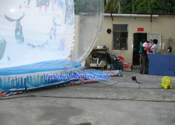 बर्फ ग्लोब Inflatable क्रिसमस सजावट, उड़ा ऊपर बर्फ ग्लोब सुरुचिपूर्ण डिजाइन