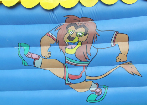 पीला जिराफ Inflatable आउटडोर खिलौने उछालभरी कैसल डबल सुई सुरक्षित सिलाई ऊपर उड़ा