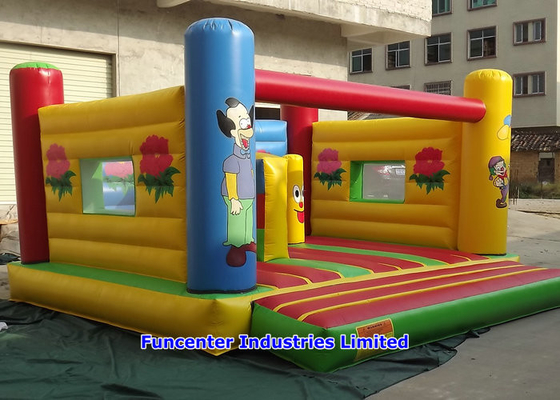 बच्चों के लिए Inflatable उछाल वाले कैसल फूल पैटर्न उच्च टिकाऊपन सामग्री बजाना