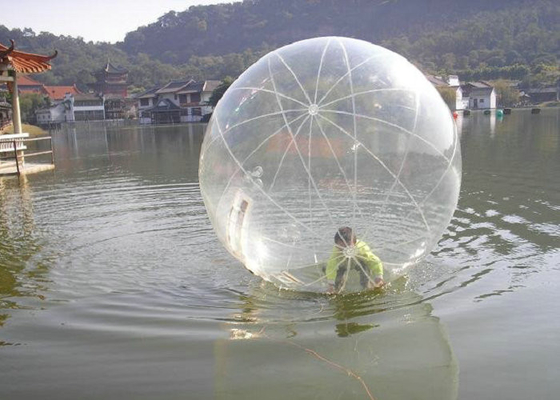 साफ TPU Inflatable बुलबुला गेंद 1.8m - 3.0.एम व्यास के लिए पानी चलना