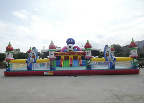 0.55 मिमी मोटाई Inflatable स्पलैश पार्क, Inflatable मज़ा पार्क यूवी सुरक्षात्मक विशेषता