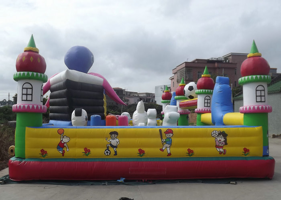 0.55 मिमी मोटाई Inflatable स्पलैश पार्क, Inflatable मज़ा पार्क यूवी सुरक्षात्मक विशेषता