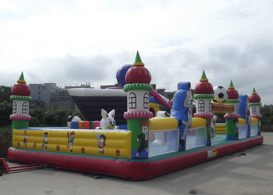 0.55 मिमी मोटाई Inflatable स्पलैश पार्क, Inflatable मज़ा पार्क यूवी सुरक्षात्मक विशेषता