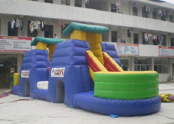 बच्चों के लिए Inflatable मनोरंजन पार्क 20x6m आकार उच्च स्थायित्व पीवीसी बजाना