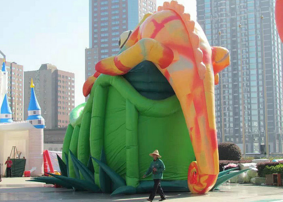 गिरगिट डिजाइन Inflatable साहसिक पार्क, Inflatable उछाल घर के साथ स्लाइड