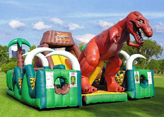 बाहरी फ्लो अप डायनासोर के साथ आउटडोर Inflatable मनोरंजन पार्क फ़्रेम Retardent