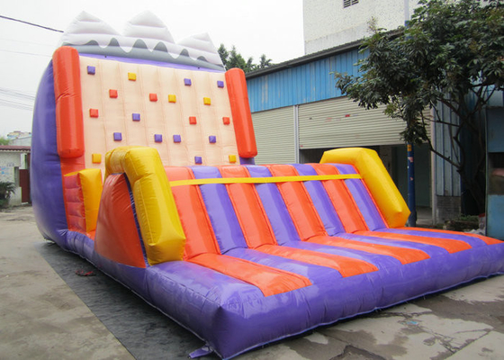 फाड़ प्रतिरोध Inflatable चढ़ाई दीवार, स्कूल क्रियाएँ के लिए दीवार चढ़ो रॉक चढ़ाई
