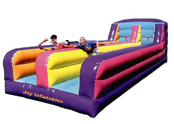 दो लेन Inflatable खेल खिलौने बच्चों और वयस्कों के लिए बंगी रन घर्षण प्रतिरोध