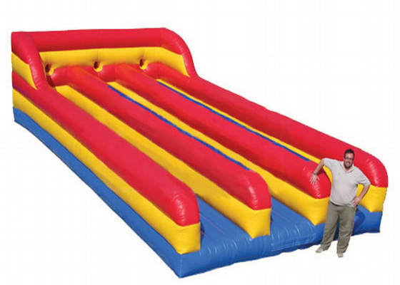 तीन लेन Inflatable स्पोर्ट्स खिलौने बच्चों और वयस्कों के लिए बंगी रन घर्षण प्रतिरोध