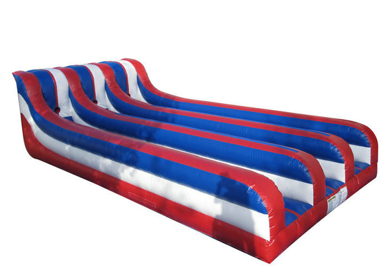 तीन लेन Inflatable स्पोर्ट्स खिलौने बच्चों और वयस्कों के लिए बंगी रन घर्षण प्रतिरोध