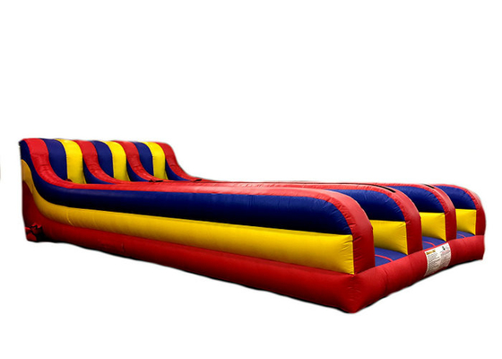 तीन लेन Inflatable स्पोर्ट्स खिलौने बच्चों और वयस्कों के लिए बंगी रन घर्षण प्रतिरोध
