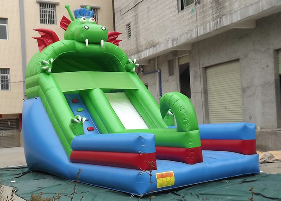 डायनासोर डिजाइन वाणिज्यिक Inflatable स्लाइड लौ Retardant प्लेटो पीवीसी