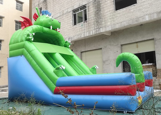 डायनासोर डिजाइन वाणिज्यिक Inflatable स्लाइड लौ Retardant प्लेटो पीवीसी