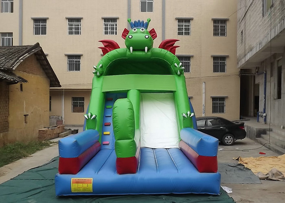 डायनासोर डिजाइन वाणिज्यिक Inflatable स्लाइड लौ Retardant प्लेटो पीवीसी