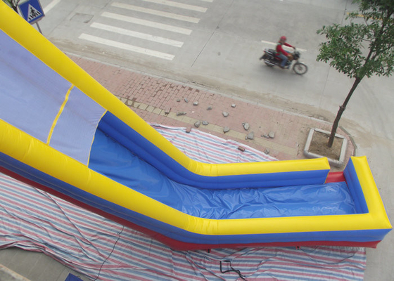 चमकीला मुद्रण बड़े उड़ा ऊपर पानी स्लाइड, Inflatable उछालभरी स्लाइड यूवी सुरक्षात्मक