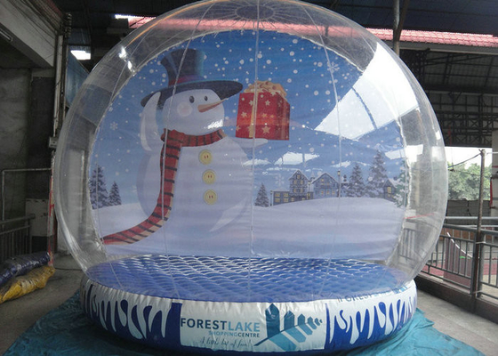 क्रिसमस पृष्ठभूमि Inflatable बर्फ ग्लोब 3m - अवकाश विज्ञापन के लिए 5m व्यास