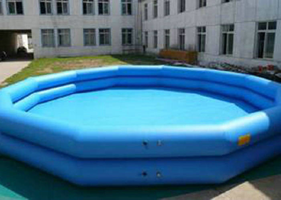 डबल ट्यूब Inflatable स्विमिंग पूल ब्लू मुद्रित प्लेटो तिरपाल सामग्री