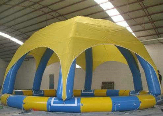 गोल छत बड़े Inflatable पूल बड़े व्यास के साथ इलेक्ट्रिक वायु पम्प सामान