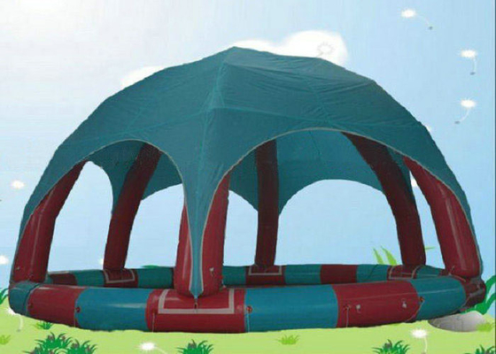 गोल छत बड़े Inflatable पूल बड़े व्यास के साथ इलेक्ट्रिक वायु पम्प सामान