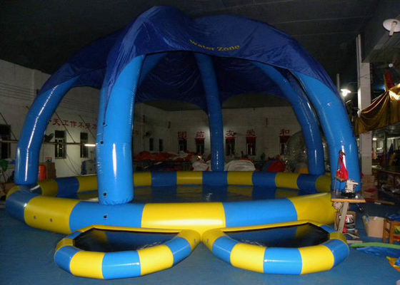 गोल छत बड़े Inflatable पूल बड़े व्यास के साथ इलेक्ट्रिक वायु पम्प सामान