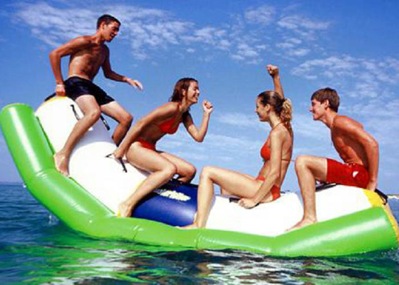 पीवीसी तिरपाल Inflatable जल खिलौने मनोरंजन पार्क के लिए Seesaw पूल फ्लोट
