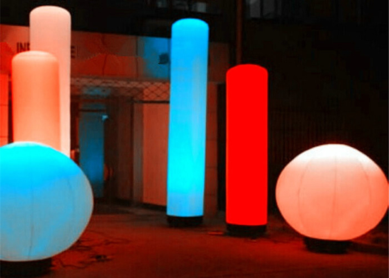 शाम विज्ञापन स्तंभ Inflatable एलईडी लैंप अनुकूलित लोगो मुद्रित