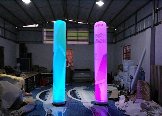 शाम विज्ञापन स्तंभ Inflatable एलईडी लैंप अनुकूलित लोगो मुद्रित