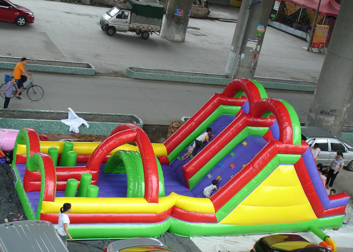 रंगीन मुद्रित Inflatable मनोरंजन पार्क OEM अनुकूलित EN71 सीए स्वीकृत