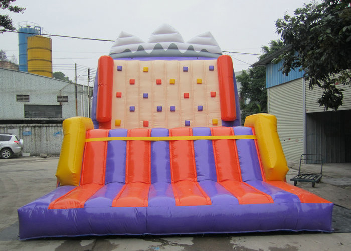 फाड़ प्रतिरोध Inflatable चढ़ाई दीवार, स्कूल क्रियाएँ के लिए दीवार चढ़ो रॉक चढ़ाई