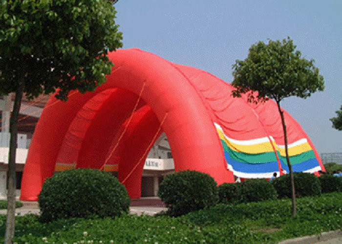 व्यापार के लिए लाल रंग आउटडोर Inflatable तम्बू पीवीसी लेपित नायलॉन विज्ञापन