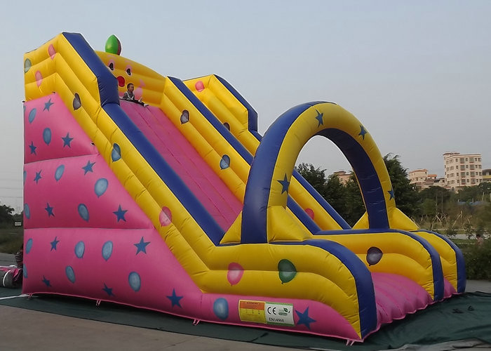 स्वनिर्धारित Inflatable आउटडोर खिलौने बच्चों के मनोरंजन के लिए लंबे समय स्लाइड प्रकार